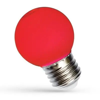Spectrum 1W LED dekorationspære - Rød, G45, E27, 230V, RA80