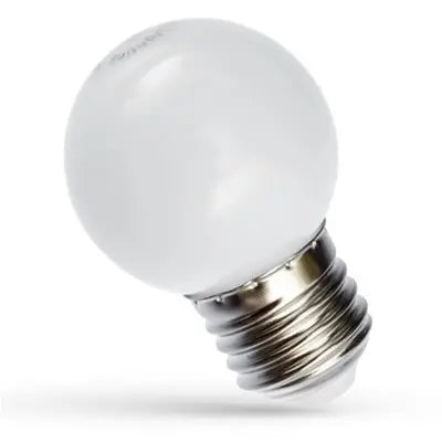 Spectrum 1W LED dekorationspære - Hvid, G45, E27 (230V, 40lm, RA80)
