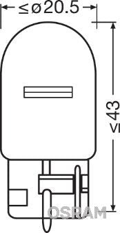 Osram original blinklys pære 12V, 21W